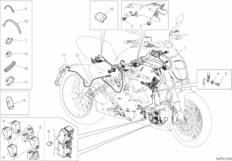 Tutte le parti per il Impianto Elettrico Del Veicolo del Ducati Diavel 1260 S 2020